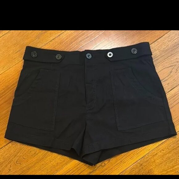 Maeve Pants - Anthropologie Maeve Black  Linen Shorts size 14